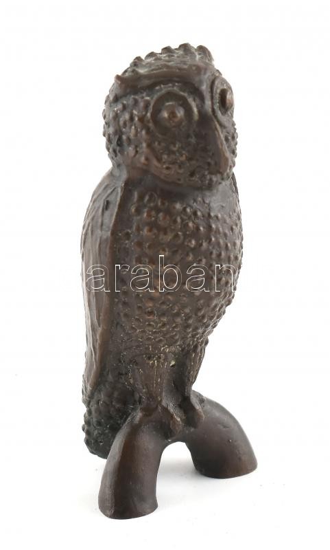 Bronz bagoly, m: 8 cm, jelzés nélkül