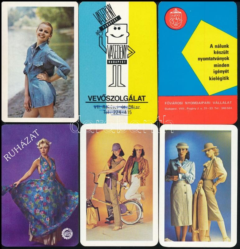 21 db vegyes reklám kártyanaptár