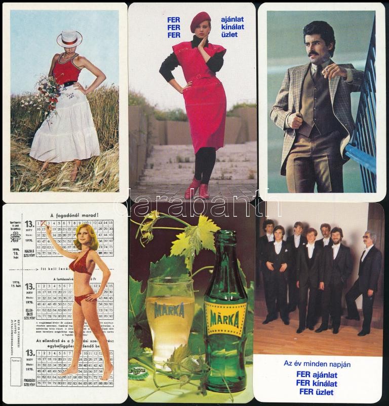 21 db vegyes reklám kártyanaptár - Image 2