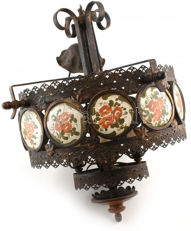 Régi csillár, felújításra szorul, m:65cm, d:48cm