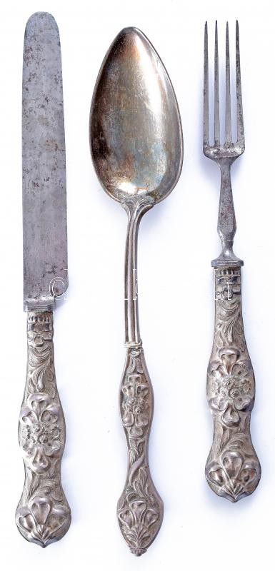 Ezüst (Ag) keresztelő készlet, 1840, Bécs. jelzett, sérült, eredeti dobozában, bruttó: 86 g