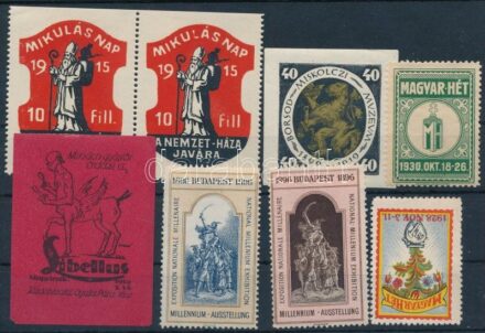 1896-1930 8 db klf régi magyar levélzáró, közte Libellus 'R'