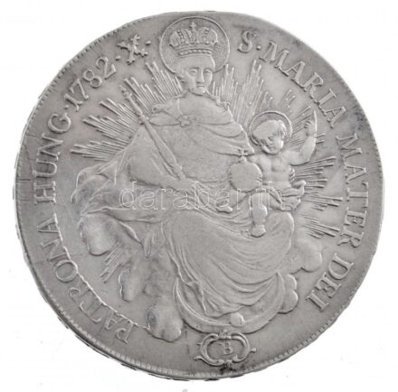 1782B Tallér Ag 'II. József' Körmöcbánya (28,02g) T:2,2- / Hungary 1782B Thaler Ag 'Joseph II' Kremnitz (28,02g) C:XF,VF Huszár: 1869., Unger III.: 1320.