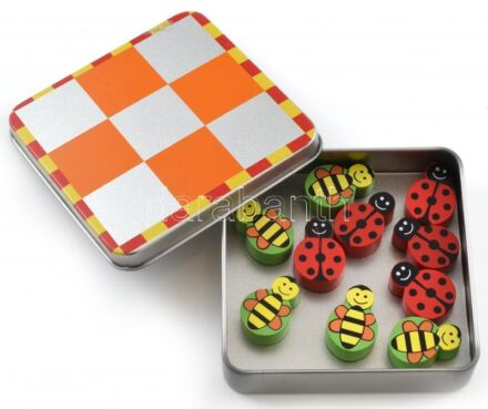 Tic-Tac-Toe, ix-ox hiánytalan katicás, méhecskés két személyes táblás mágneses társasjáték. 10x10cm