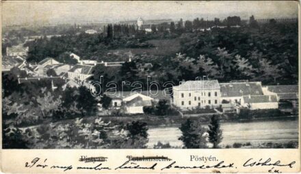 Pöstyén, Piestany; látkép / general view (Rb)