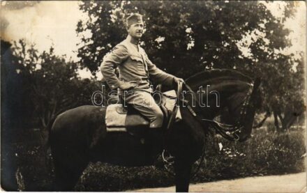 Osztrák-magyar lovas katona / Austro-Hungarian K.u.K. military, cavalryman. photo (EB)