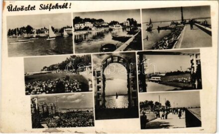 1944 Siófok, mozaiklap (ragasztónyom / glue marks)