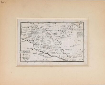 1804 Zala vármegye, Muraköz félsziget térképe.. In: [Korabinszky János Mátyás]: Korabinsky, Johann Matthias: Atlas Regni Hungariae Portatilis. Bécs, 1804. Schaumburg und Compagnie, rézmetszet, 17x11 cm. Paszpartuban / 1804 Map of