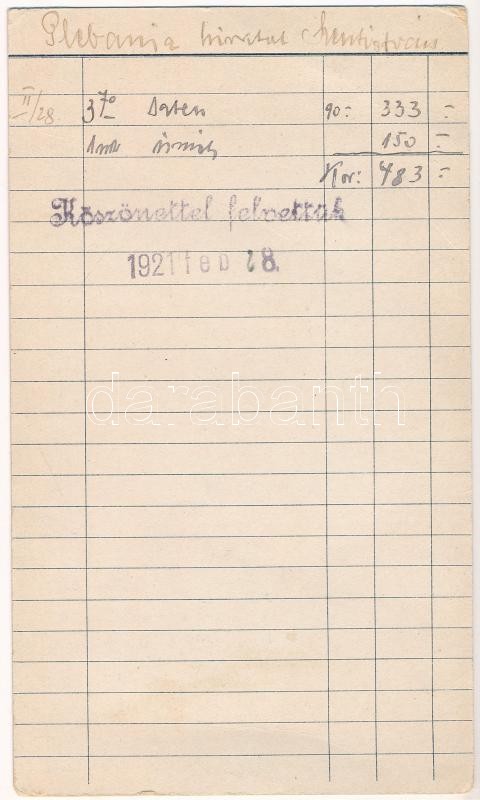 Baja, Reich Farkas Fiai áruháza az Erzsébet királyné utcában, belső. Alapítva 1825. Art Nouveau, floral reklám (non PC) (EK) - Image 2