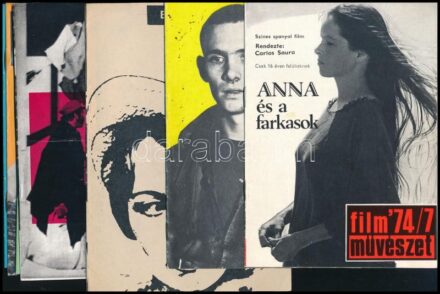 cca 1974-1975 Filmművészet filmismertető füzetek, 7 db ('74/4., 6., 7., 8., 10., '75/15. számok)