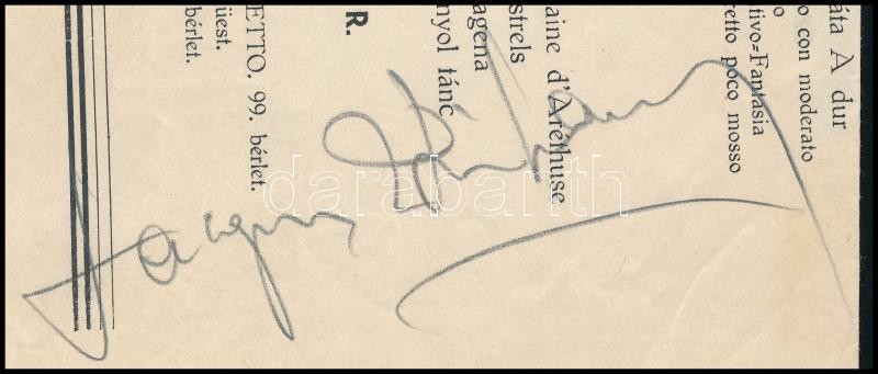 Jacques Thibauld hegedűművész estjének műsora, a művész autográf aláírásával - Image 2