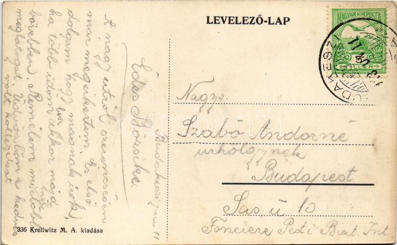 1913 Budakeszi, Fő utca, gyógyszertár. Krellwitz M.A. kiadása (EK) - Image 2