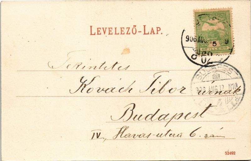 1906 Budapest IV. Újpest, Sport telep, foci pálya, labdarúgás. Salgó-féle kiadása - Image 2