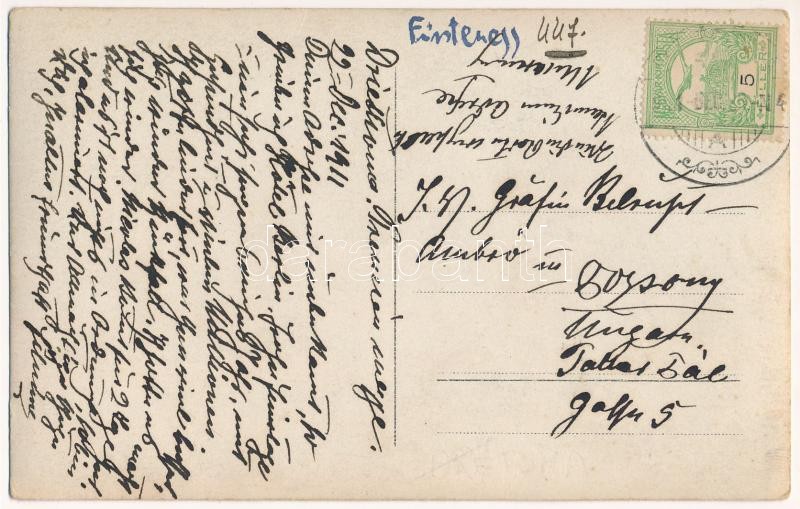 1911 Drétoma, Drietoma (Trencsén, Trencín); Moser kastély belső / castle interior. photo - Image 2