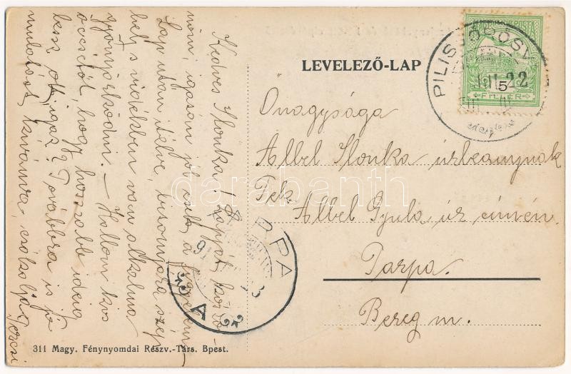 1913 Pilisvörösvár, Felső-Vörösvár; Link József harisnyakötő és kötött cipőkészítő műhelye - Image 2