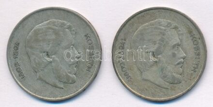 1947. 5Ft Ag 'Kossuth' (2x) T:3 patina Adamo F8.1