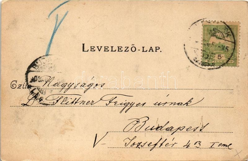 1903 Késmárk, Kezmarok; Tököly vár. Reiner Miklós kiadása / Schloss / castle (EK) - Image 2