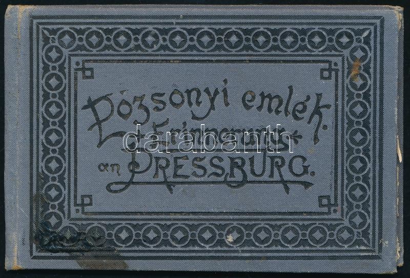 cca 1870 Pozsony (Pressburg / Bratislava) látnivalóit bemutató leporelló magyar és német nyelven feliratozva, hajtásszéli sérülésekkel