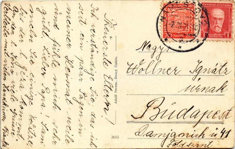 1931 Námesztó, Námestovo; Vendéglő és kávéház, autóbusz. Adolf Ferenc kiadása / Jedalna Kavarna, Hostinec / restaurant, cafe, autobus (EK) - Image 2