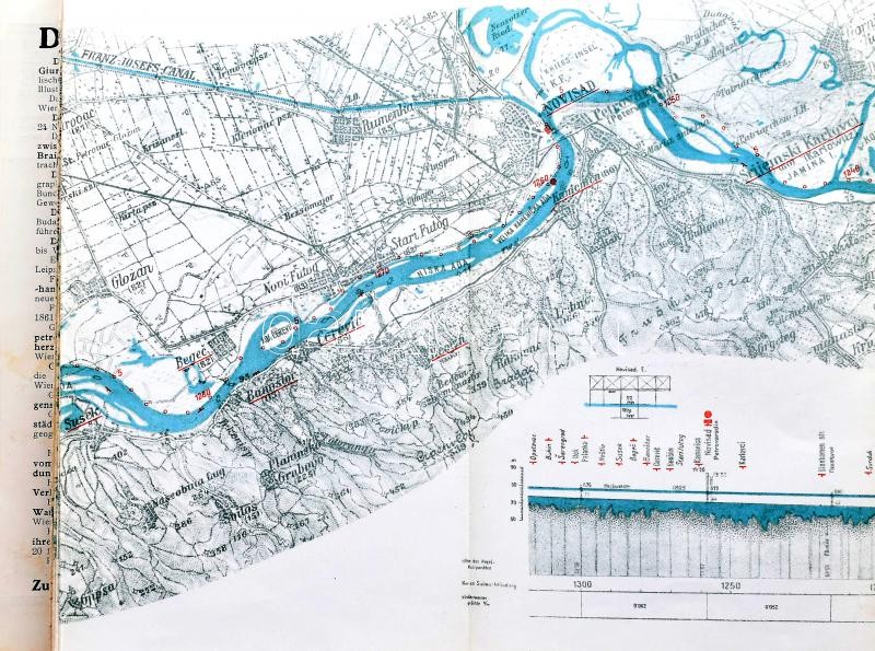 cca 1920-1930 Karte der Donau von Ulm bis zur Mündung. Unter Mitarbeit der Ersten Donau-Dampfschiffahrts-Gesellschaft. / A Duna térképe Ulmtól a torkolatig. Az Első Duna-Gőzhajózási Társaság közreműködésével készült kiadás. 1 : - Image 2