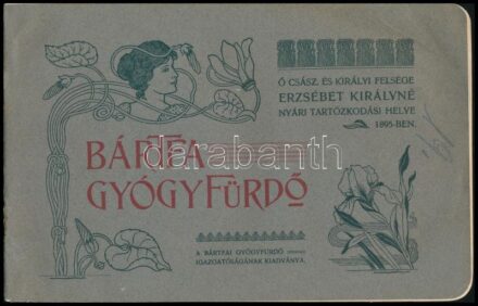 cca 1900 Bártfa gyógyfürdő ismertető füzete, szecessziós illusztrációkkal, 10p