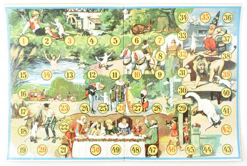 Csizmás Kandúr társasjáték, eredeti dobozában, figurákkal - Image 2