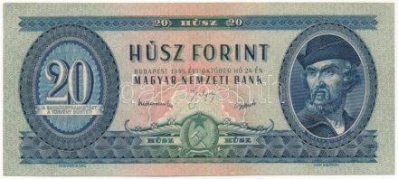 1949. 20Ft 'C 513 052105' T:III / Hungary 1949. 20 Forint 'C 513 052105' C:F Adamo F10