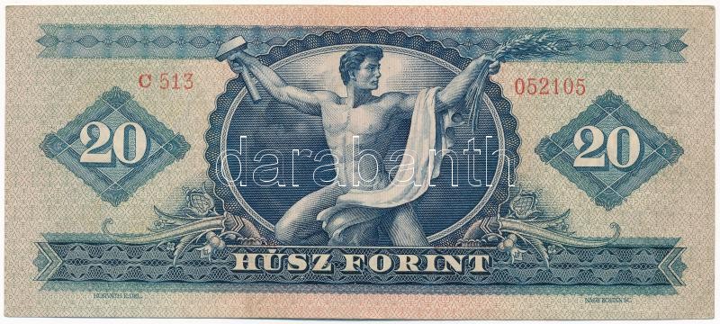 1949. 20Ft 'C 513 052105' T:III / Hungary 1949. 20 Forint 'C 513 052105' C:F Adamo F10 - Image 2