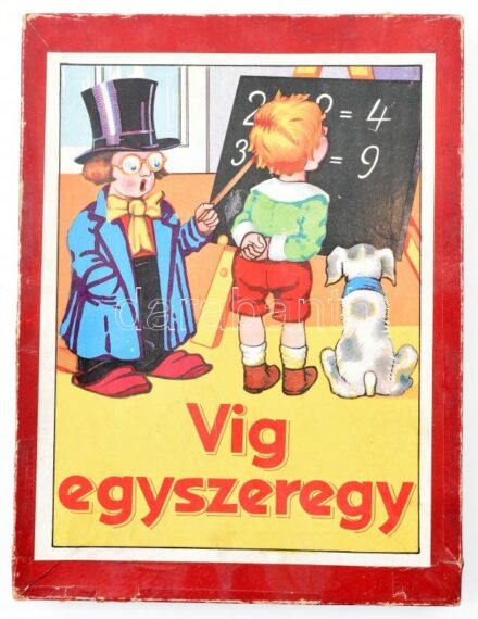 Víg egyszeregy társasjáték, eredeti dobozában, teljes