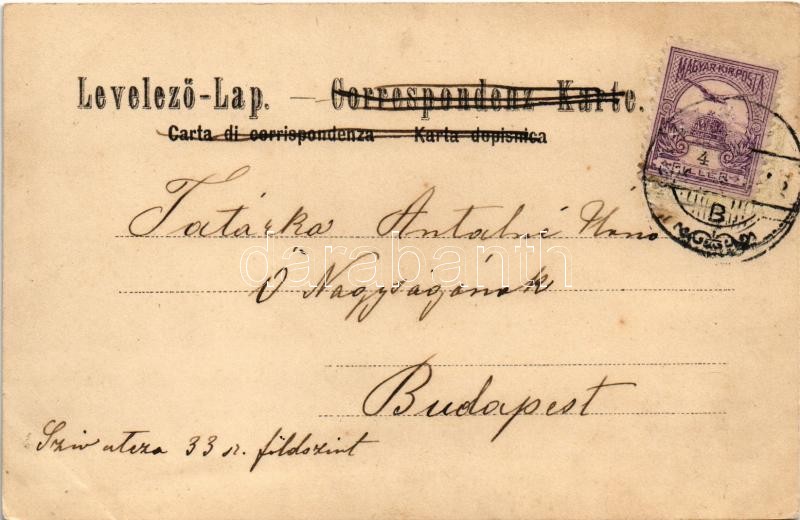 1901 Fiume, Rijeka; Corso, Hafenpartie. A. Rosenblatt Art Nouveau, floral, litho - Image 2