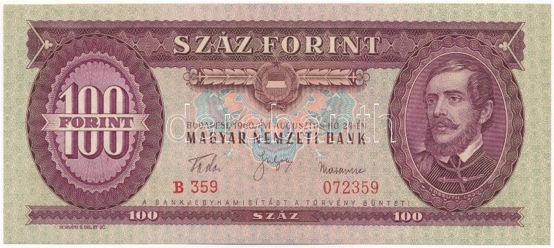 1960. 100Ft 'B 359 072359' T:I / Hungary 1960. 100 Forint 'B 359 072359' C:UNC Adamo F30