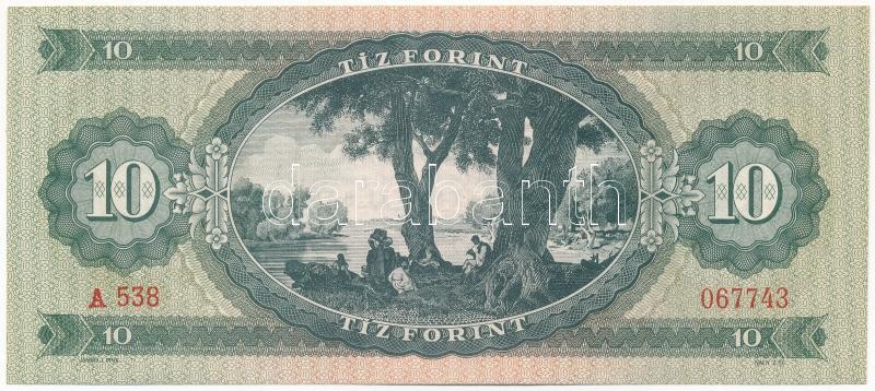 1960. 10Ft 'A 538 067743' T:I / Hungary 1960. 10 Forint 'A 538 067743' C:UNC Adamo F6 - Image 2