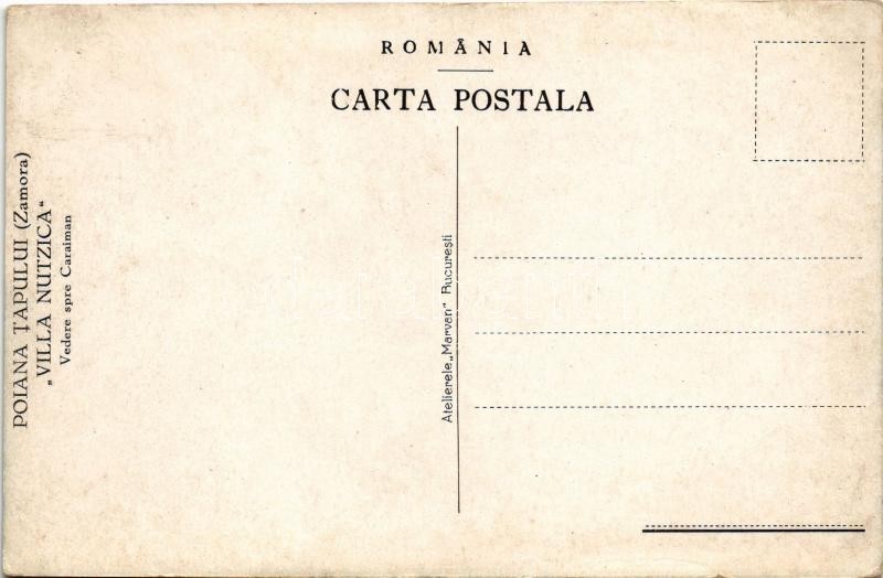 Poiana Tapului, Zamora (Busteni), Villa Nutzica vedere spre Caraiman. E. Marvan - Image 2