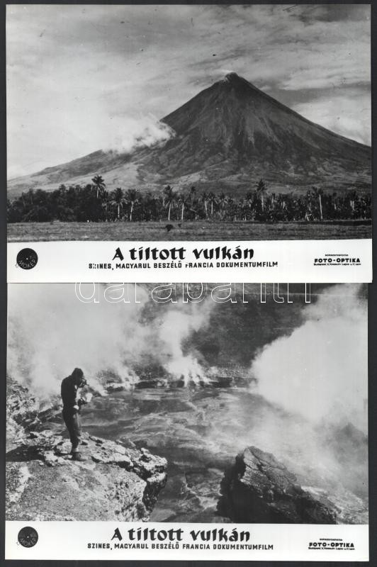 1966 ,,A tiltott vulkán' című francia dokumentumfilm helyszíne és szereplői, 13 db vintage produkciós filmfotó, a film illusztrált magyar plakátját külön tételben ld. a plakátok között, 18x24 cm