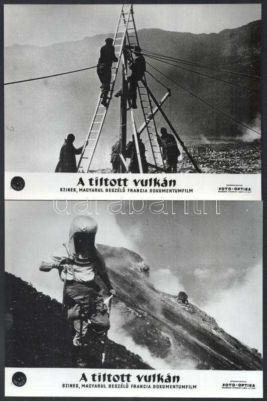 1966 ,,A tiltott vulkán' című francia dokumentumfilm helyszíne és szereplői, 13 db vintage produkciós filmfotó, a film illusztrált magyar plakátját külön tételben ld. a plakátok között, 18x24 cm - Image 3