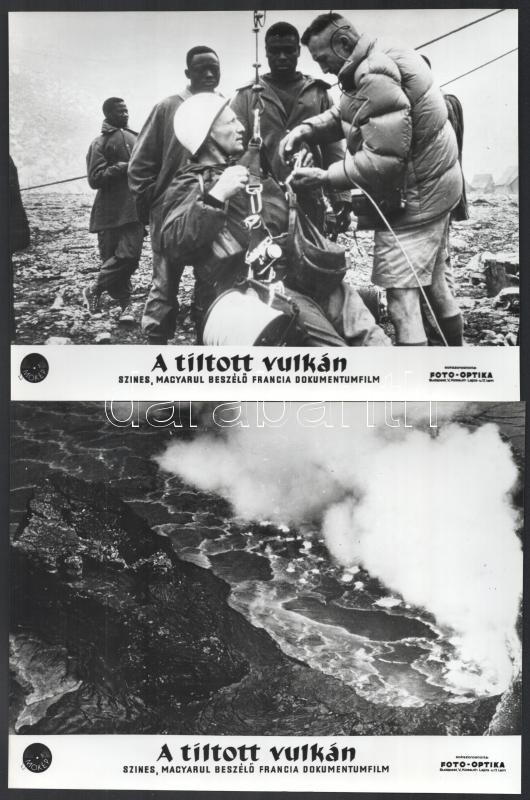 1966 ,,A tiltott vulkán' című francia dokumentumfilm helyszíne és szereplői, 13 db vintage produkciós filmfotó, a film illusztrált magyar plakátját külön tételben ld. a plakátok között, 18x24 cm - Image 4