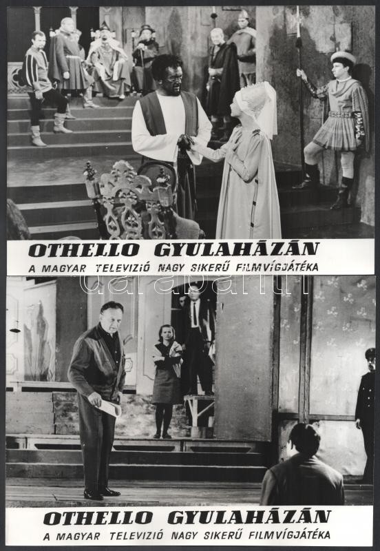 1967 ,,Othello Gyulaházán' című magyar film jelenetei és szereplői (Köztük Básti Lajos, Törőcsik Mari), 13 db vintage produkciós filmfotó, a film szöveges, magyar, nagy plakátját külön tételben ld. a plakátok között, 18x24 cm - Image 2