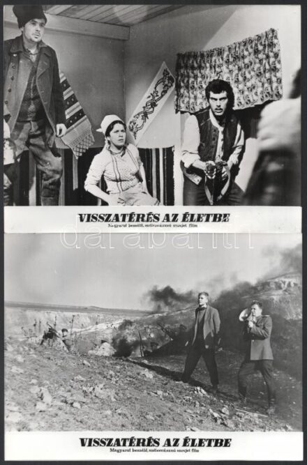 1968 ,,Visszatérés az életbe' című szovjet film jelenetei és szereplői, 13 db vintage produkciós filmfotó, a film illusztrált magyar plakátját külön tételben ld. a plakátok között, 18x24 cm