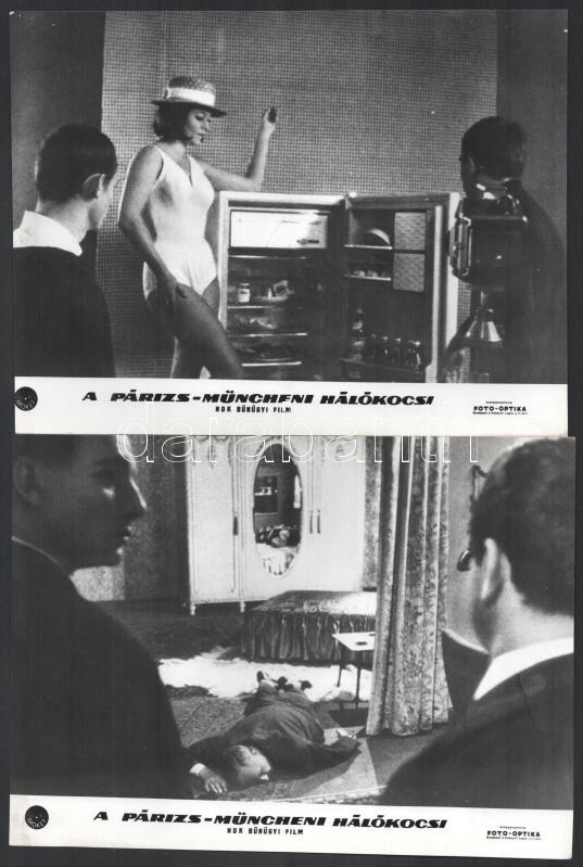cca 1966 ,,A Párizs-Müncheni hálókocsi' című NDK film jelenetei és szereplői, 17 db vintage produkciós filmfotó, ezüstzselatinos fotópapíron, 18x24 cm - Image 3