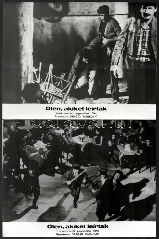 1974 ,,Öten, akiket leírtak' című jugoszláv film jelenetei és szereplői, 11 db vintage produkciós filmfotó, 18x24 cm - Image 2