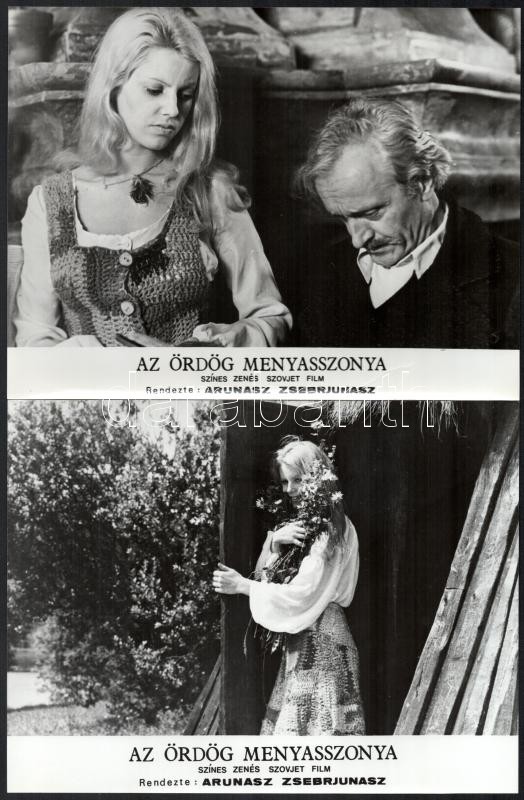 1979 ,,Az ördög menyasszonya' című szovjet film jelenetei és szereplői, 9 db vintage produkciós filmfotó, 18x24 cm - Image 2