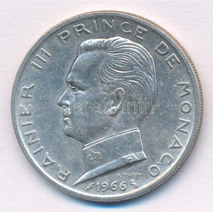 Monaco 1960. 5Fr Ag 'III. Rainier' T:1- Monaco 1960. 5 Francs Ag 'Rainier III' C:AU Krause KM#141