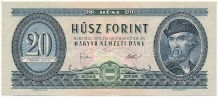 1975. 20Ft 'C 482 147864' T:I / Hungary 1975. 20 Forint 'C 482 147864' C:UNC Adamo F16