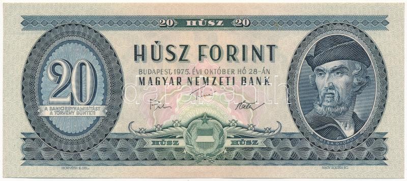 1975. 20Ft 'C 482 147864' T:I / Hungary 1975. 20 Forint 'C 482 147864' C:UNC Adamo F16