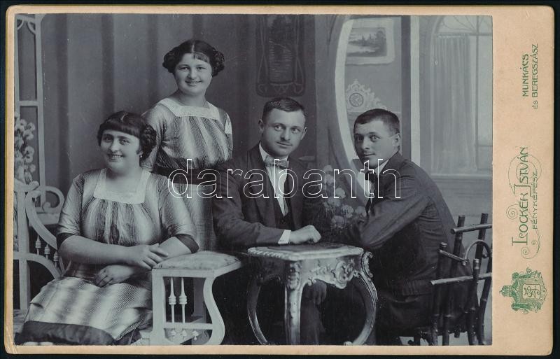 1912 Härtel tesvére. Lockék István Munkács és Beregszász kabinetfotó,11x17 cm