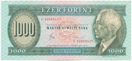 1983. november 10. 1000Ft 'C 52592117' T:I / Hungary 1983. November 10th 1000 Forint 'C 52592117' C:UNC Adamo F45.1