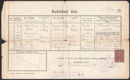 1921-1936 6 db kassai irat Beller Károly családjától a kassai kamara alelnökétől