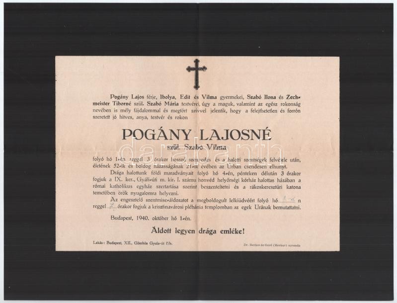 1920-1944 5 db katona halotti értesítője, főhadnagy, százados, ezredes, stb - Image 4