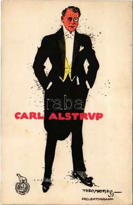 Carl Alstrup dán színész / Danish actor. Star-Kar. Projectograph N.3. s: Theo Matejko