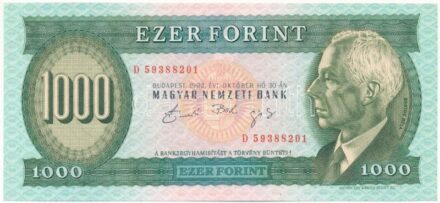 1992. 1000Ft 'D 59388201' T:I / Hungary 1992. 1000 Forint 'D 59388201' C:UNC Adamo F46